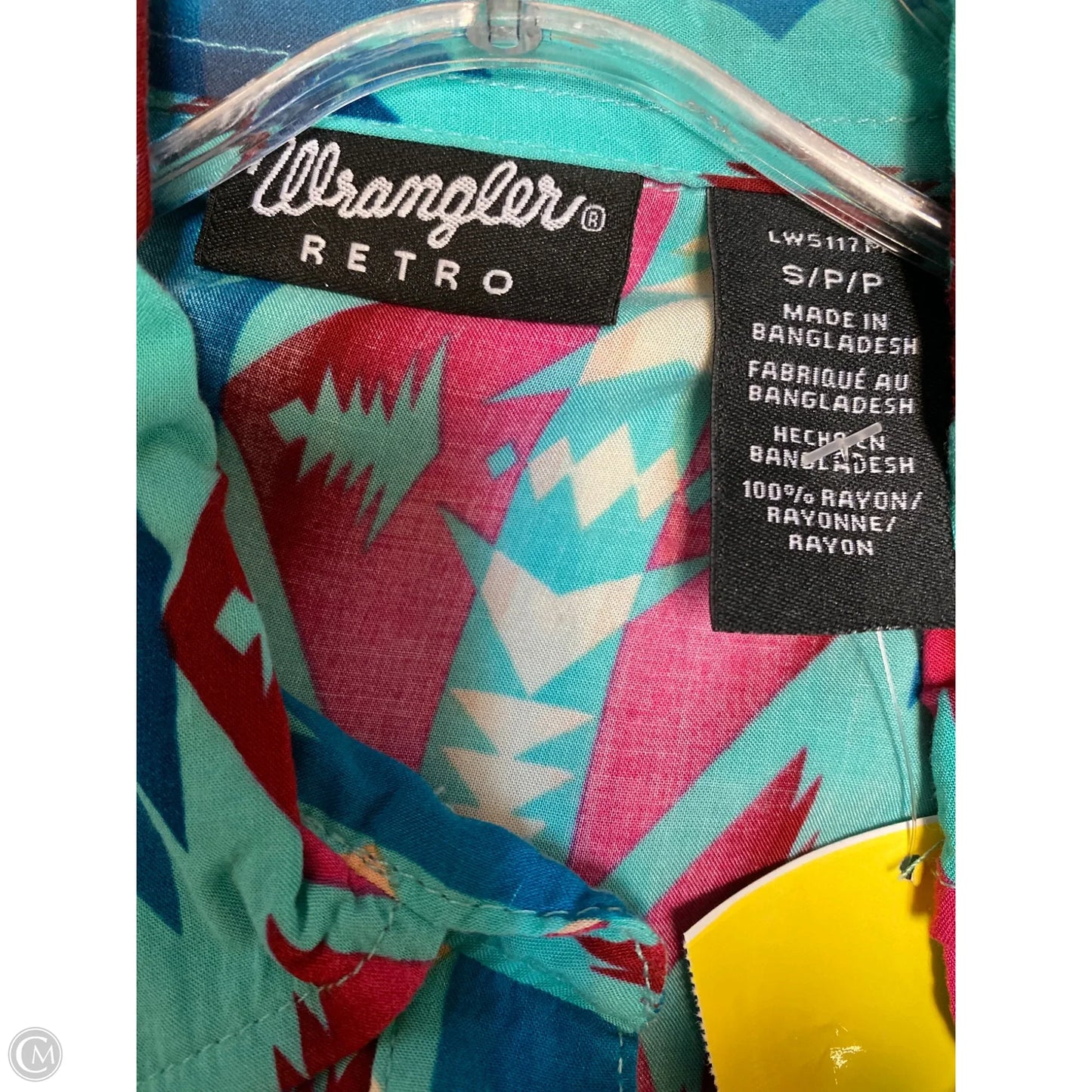 Top Long Sleeve By Wrangler In Teal, Size: S