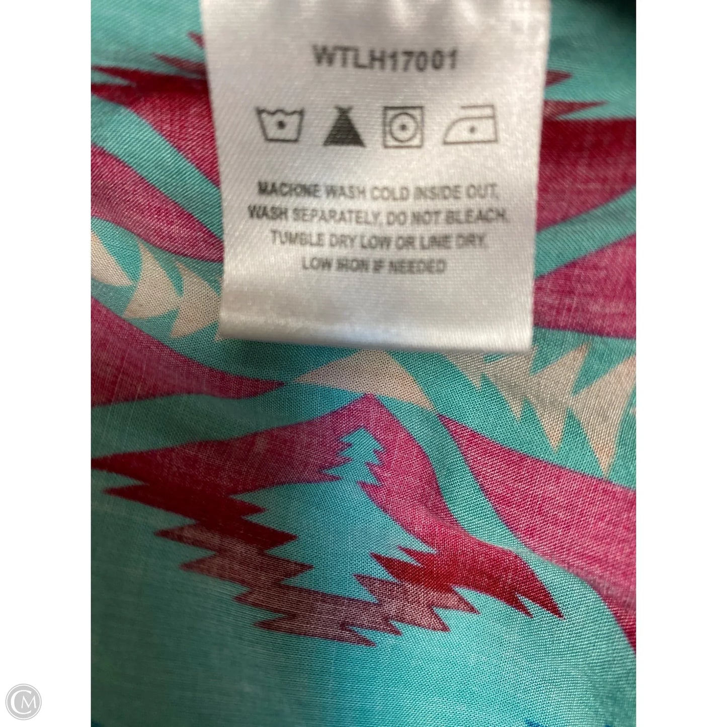 Top Long Sleeve By Wrangler In Teal, Size: S