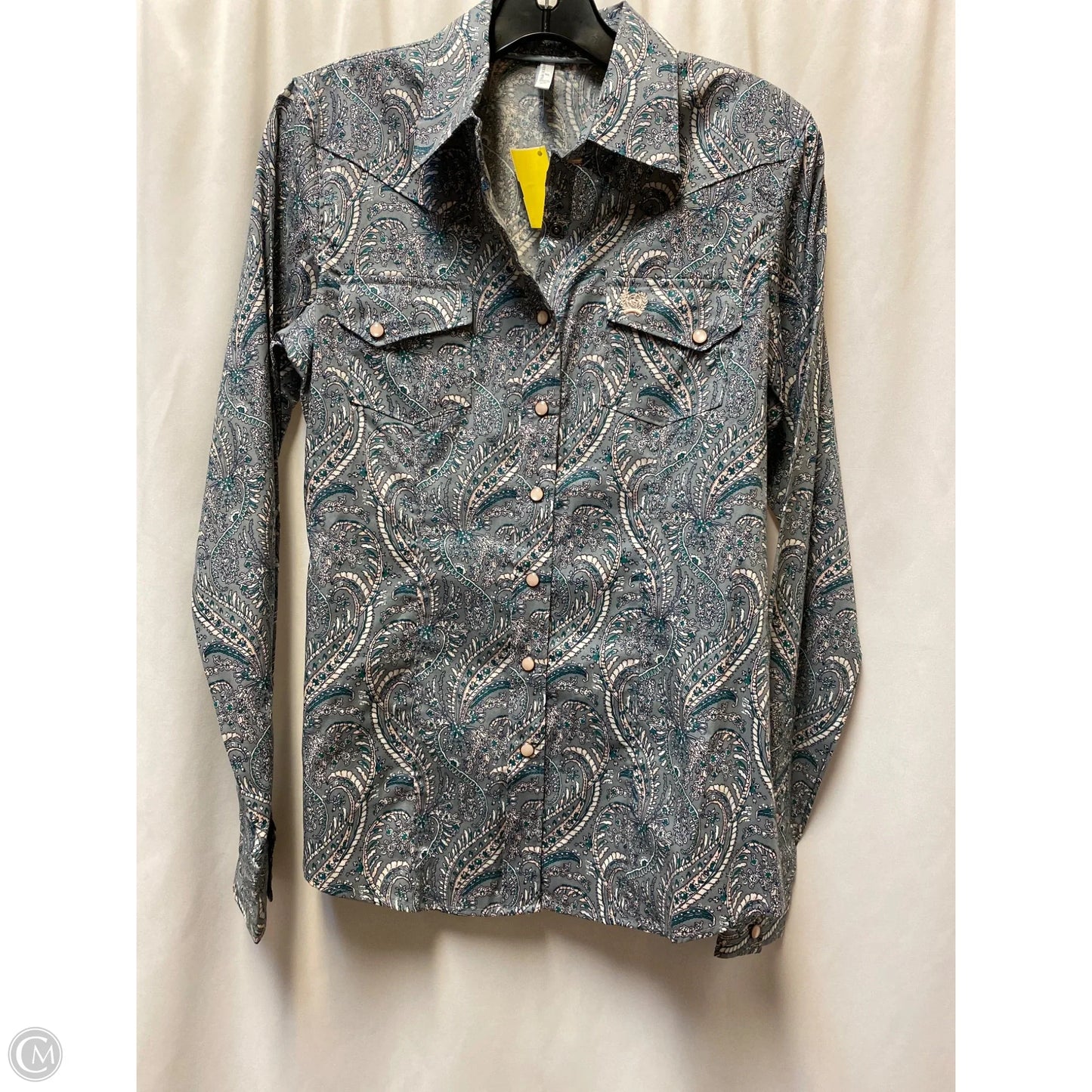 Top Long Sleeve By Clothes Mentor In Grey, Size: S