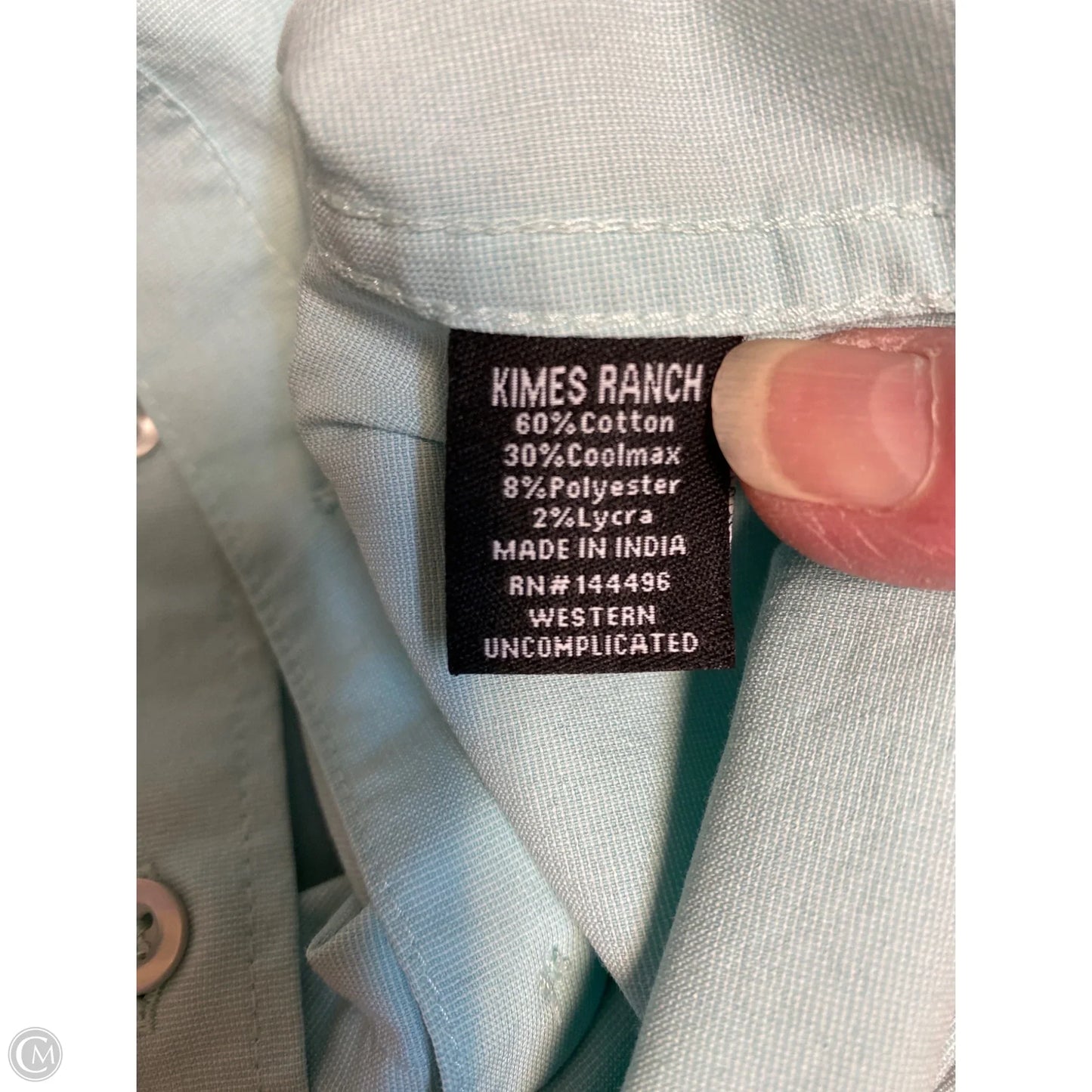 Top Long Sleeve By Clothes Mentor In Teal, Size: L