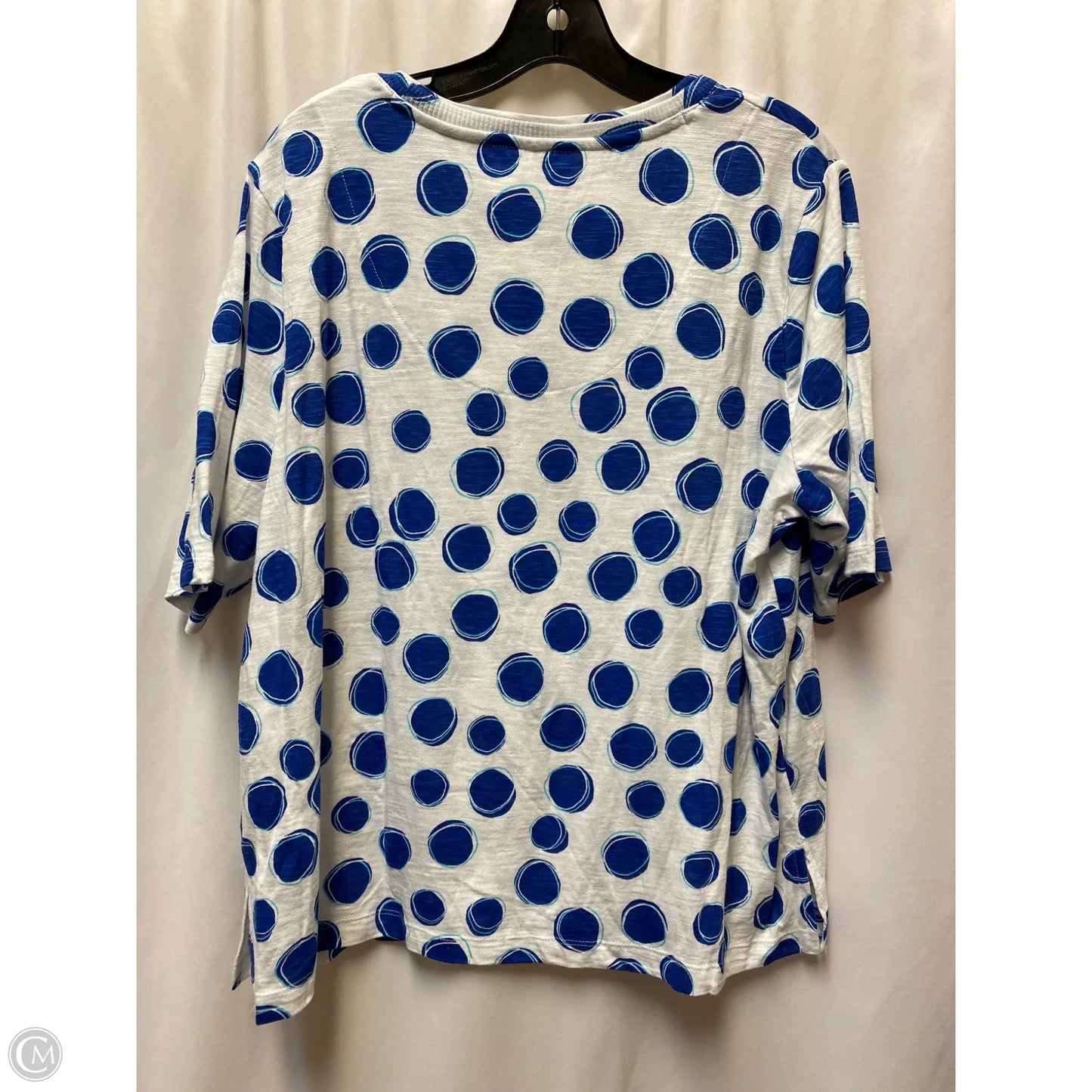 Top Short Sleeve By Chicos In White, Size: Xl