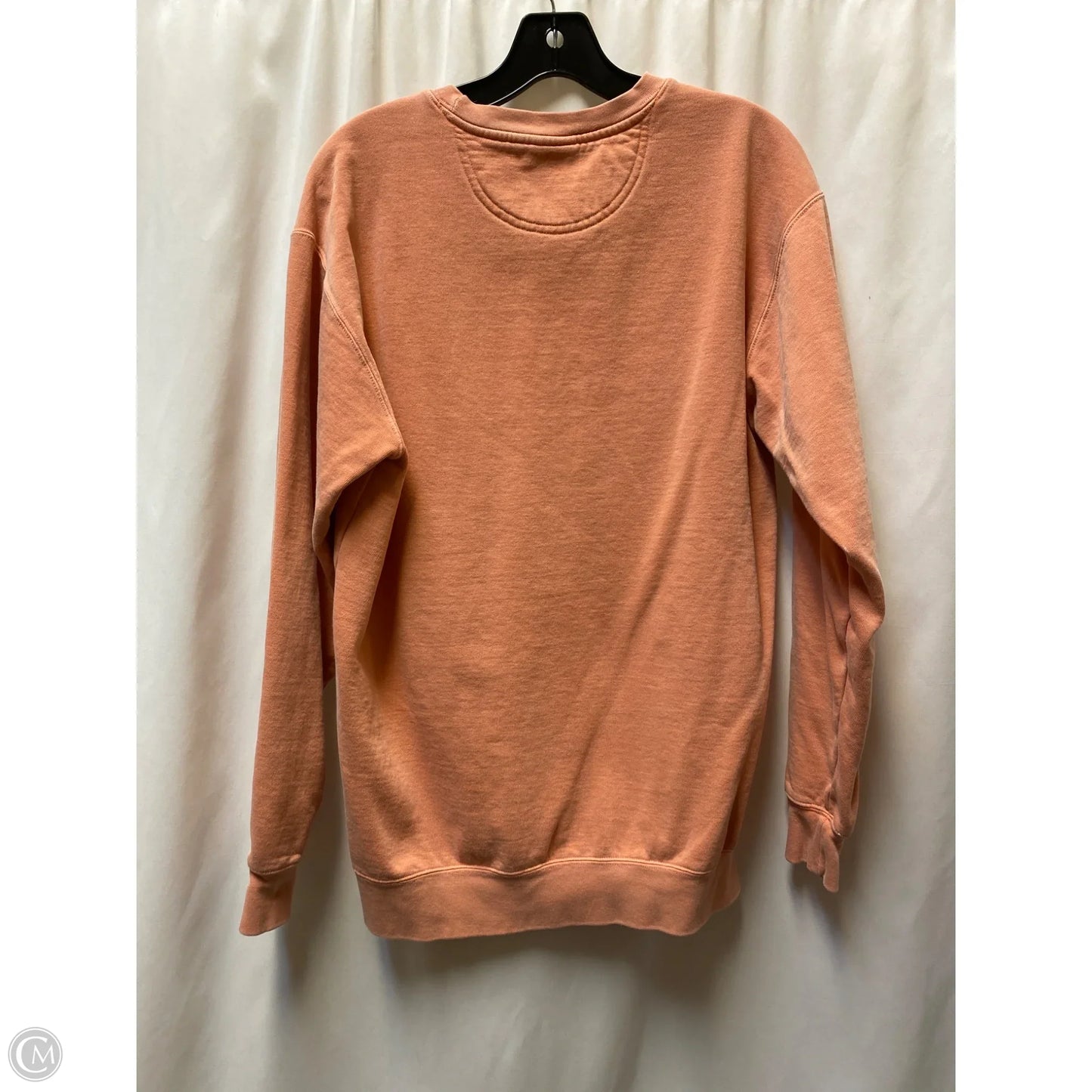 Sweatshirt Crewneck By Comfort Colors In Peach, Size: M