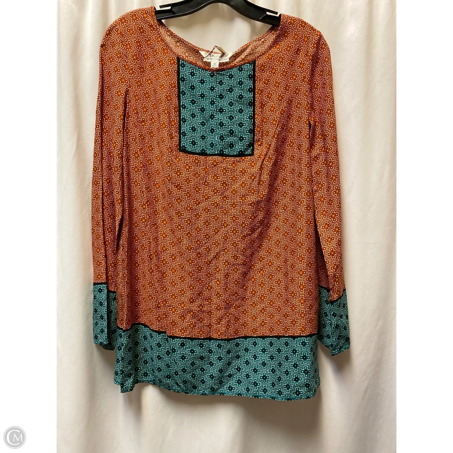 Top Long Sleeve By Max Studio In Copper, Size: Xs