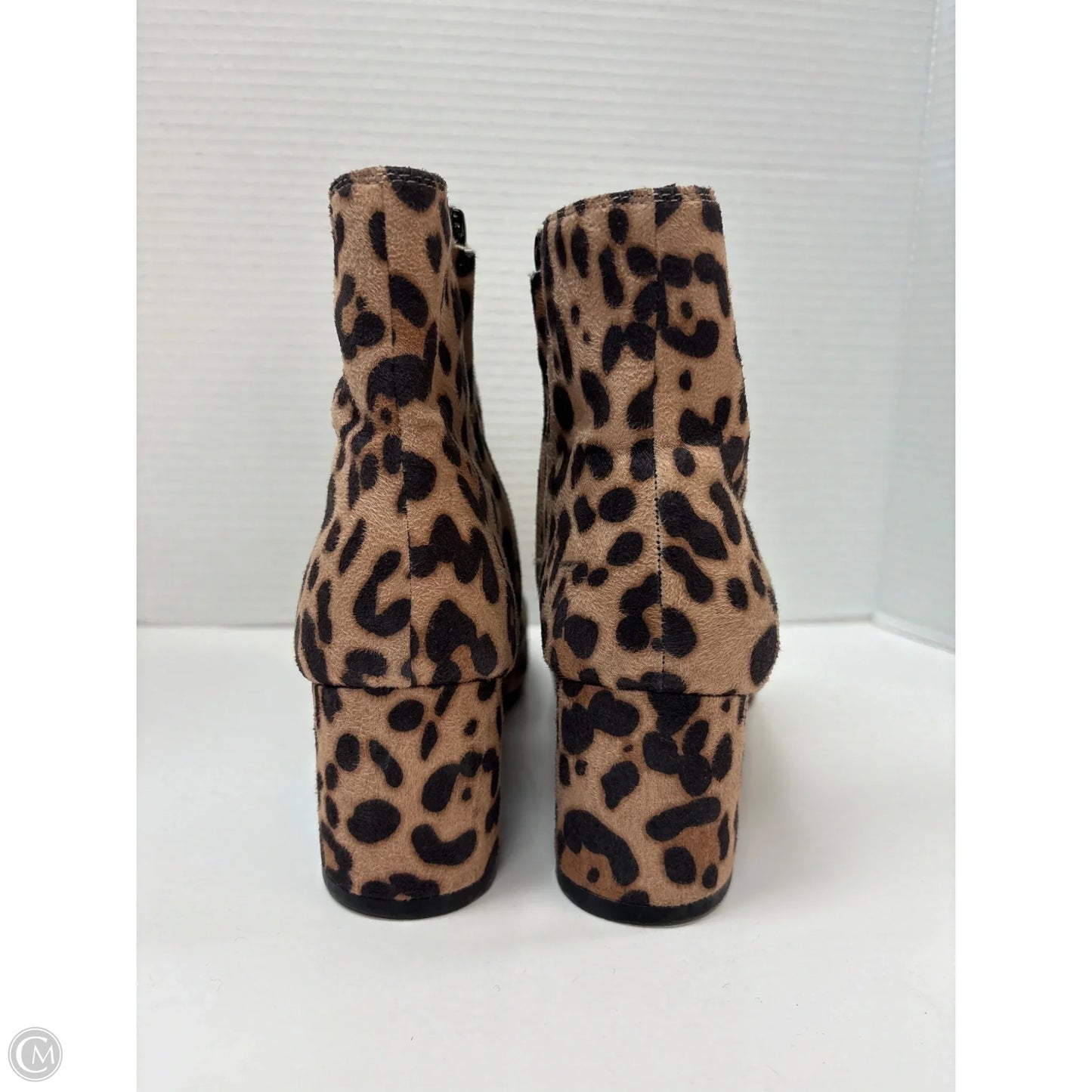 Boots Ankle Heels By Time And Tru In Animal Print, Size: 9