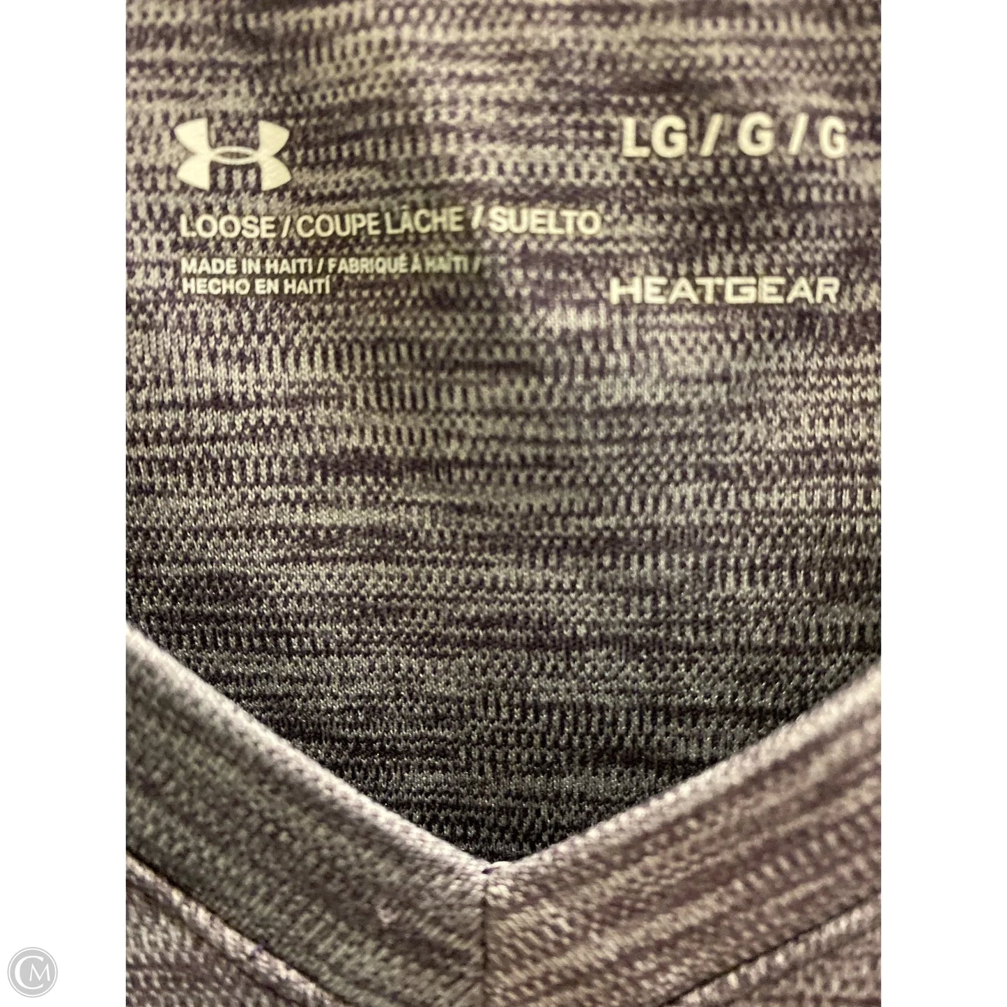 Athletic Top Short Sleeve By Under Armour In Purple, Size: L