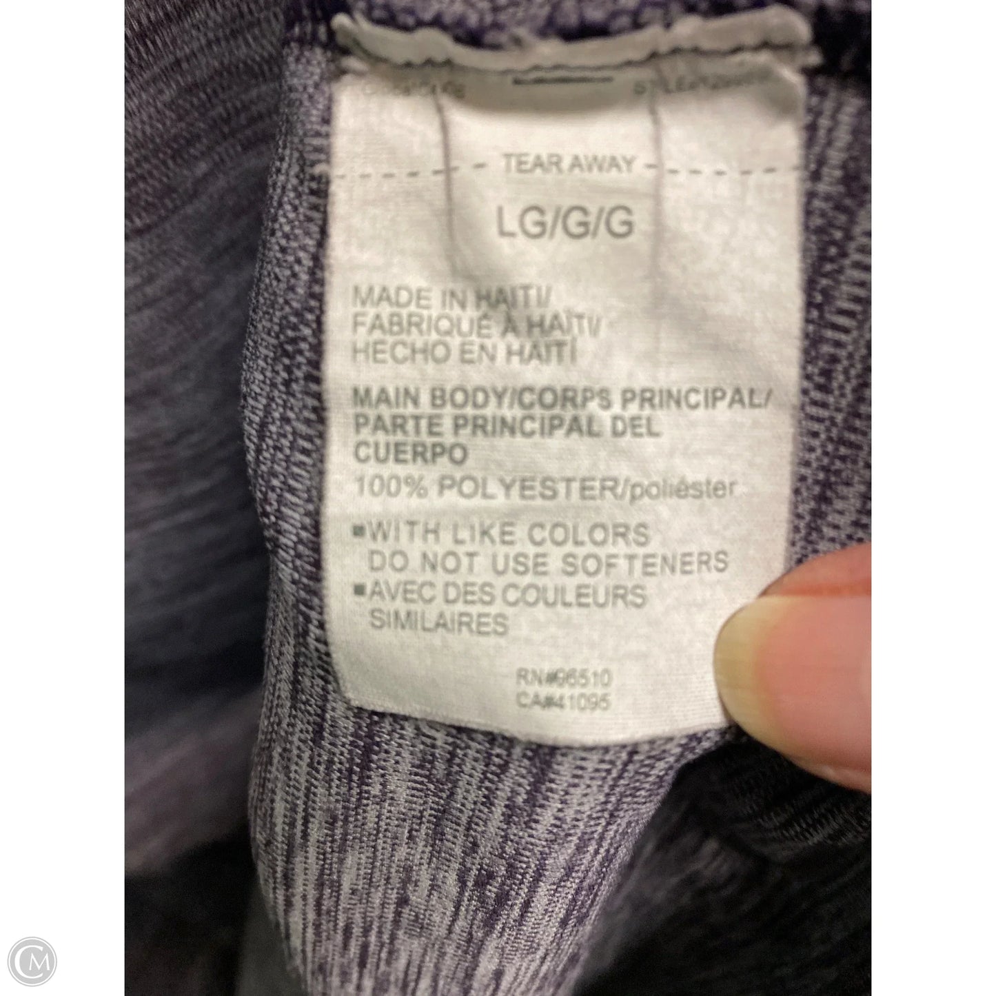 Athletic Top Short Sleeve By Under Armour In Purple, Size: L