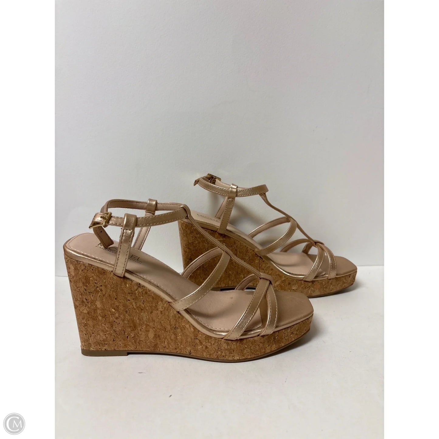 Sandals Heels Block By Michael By Michael Kors In Rose Gold, Size: 8