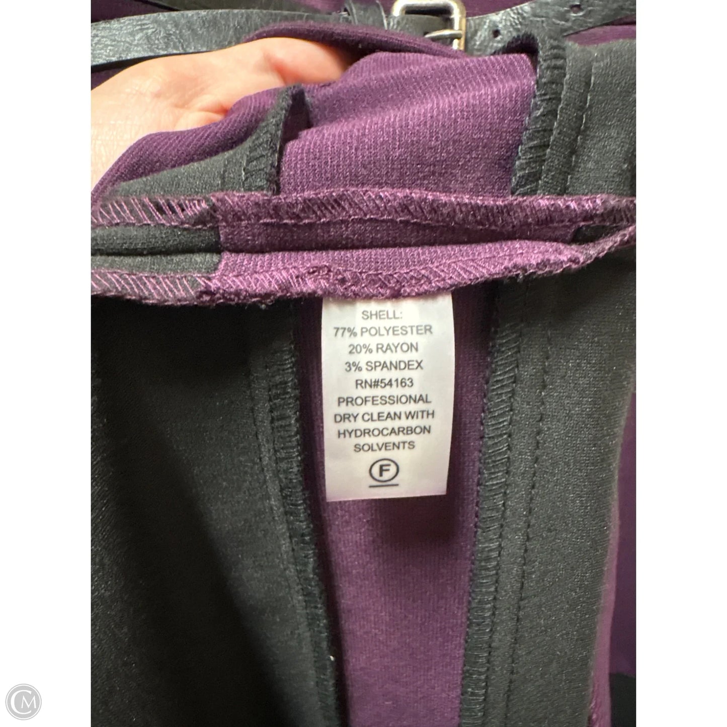 Dress Casual Midi By Calvin Klein In Purple, Size: L