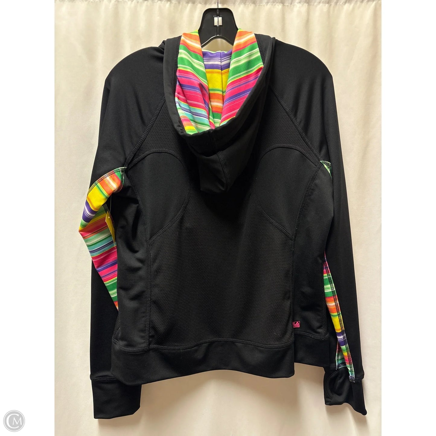 Athletic Jacket By Fila In Black, Size: L