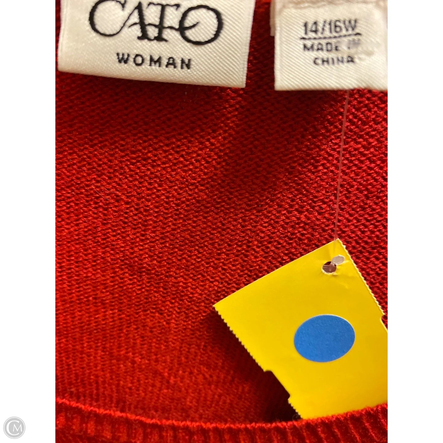 Dress Sweater By Cato In Red, Size: L