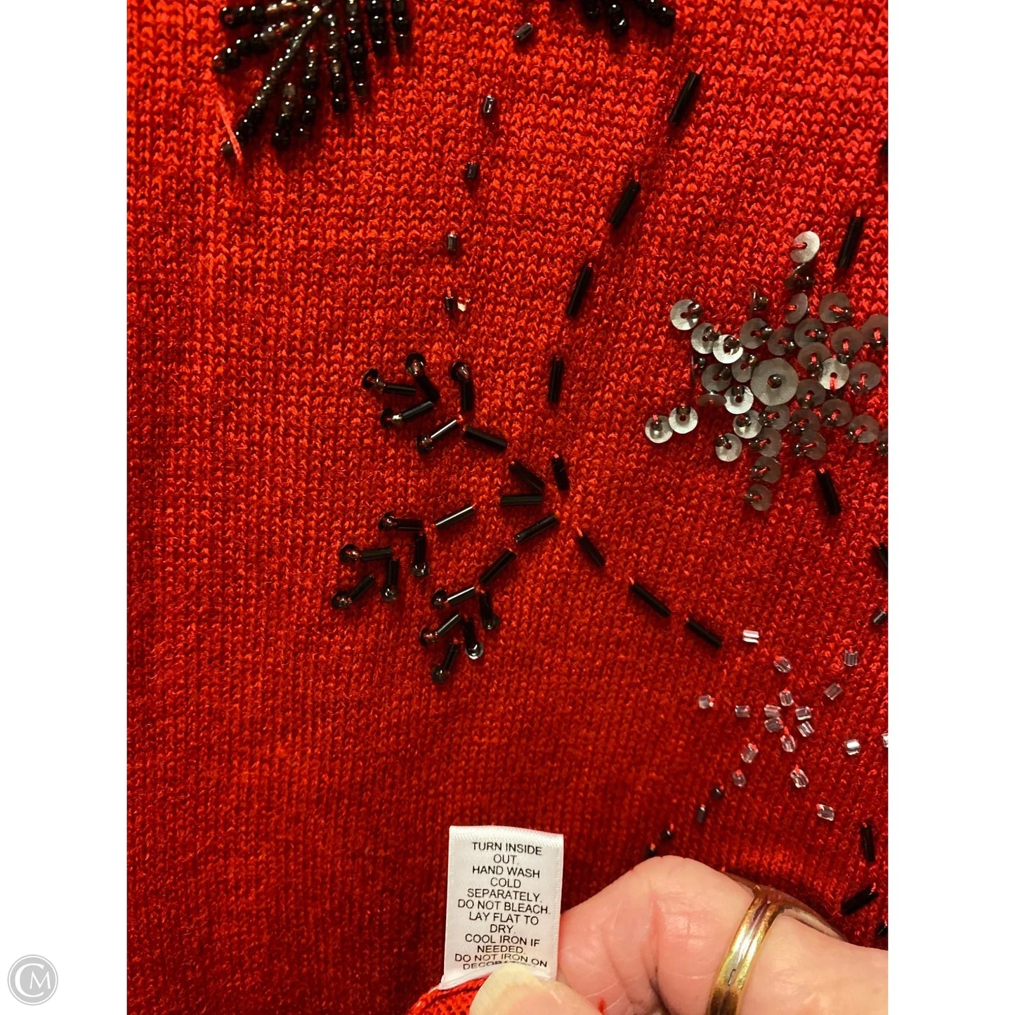 Dress Sweater By Cato In Red, Size: L