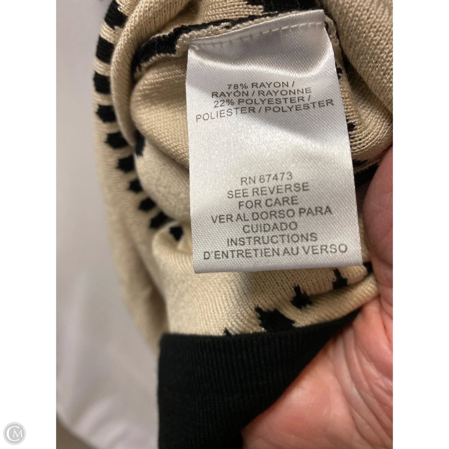 Dress Casual Maxi By Clothes Mentor In Black & Tan, Size: S