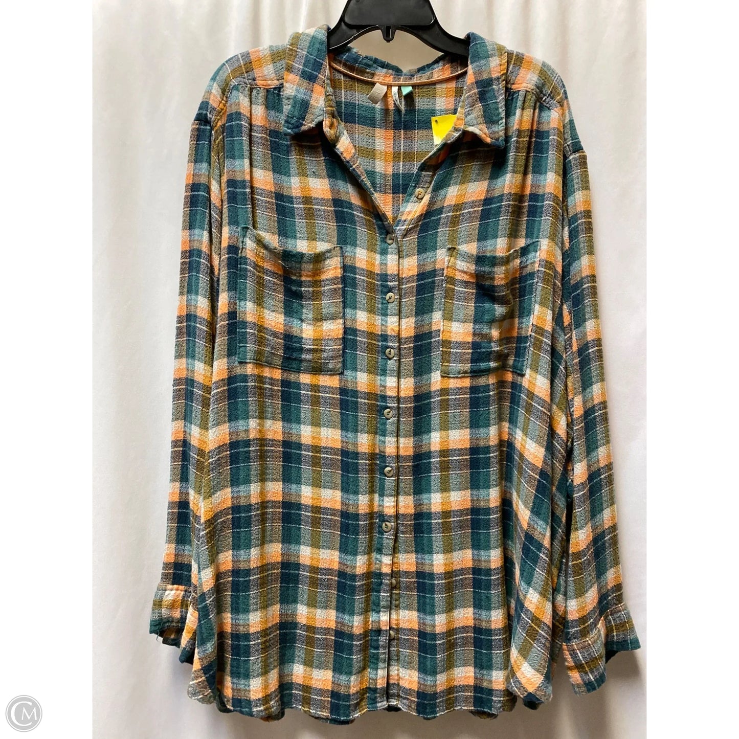 Top Long Sleeve By Pilcro In Peach, Size: 3x