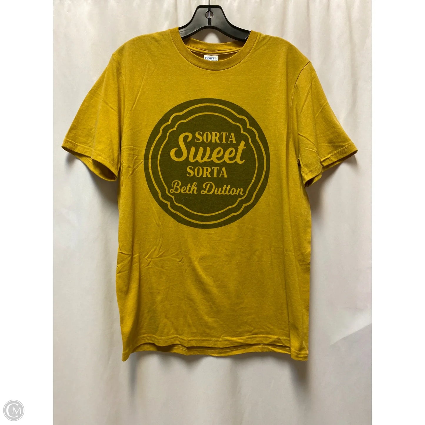 Top Short Sleeve By Port & Company In Orange, Size: M