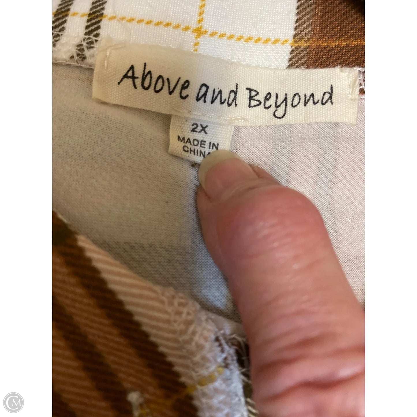 Top Long Sleeve By Clothes Mentor In Brown, Size: 2x