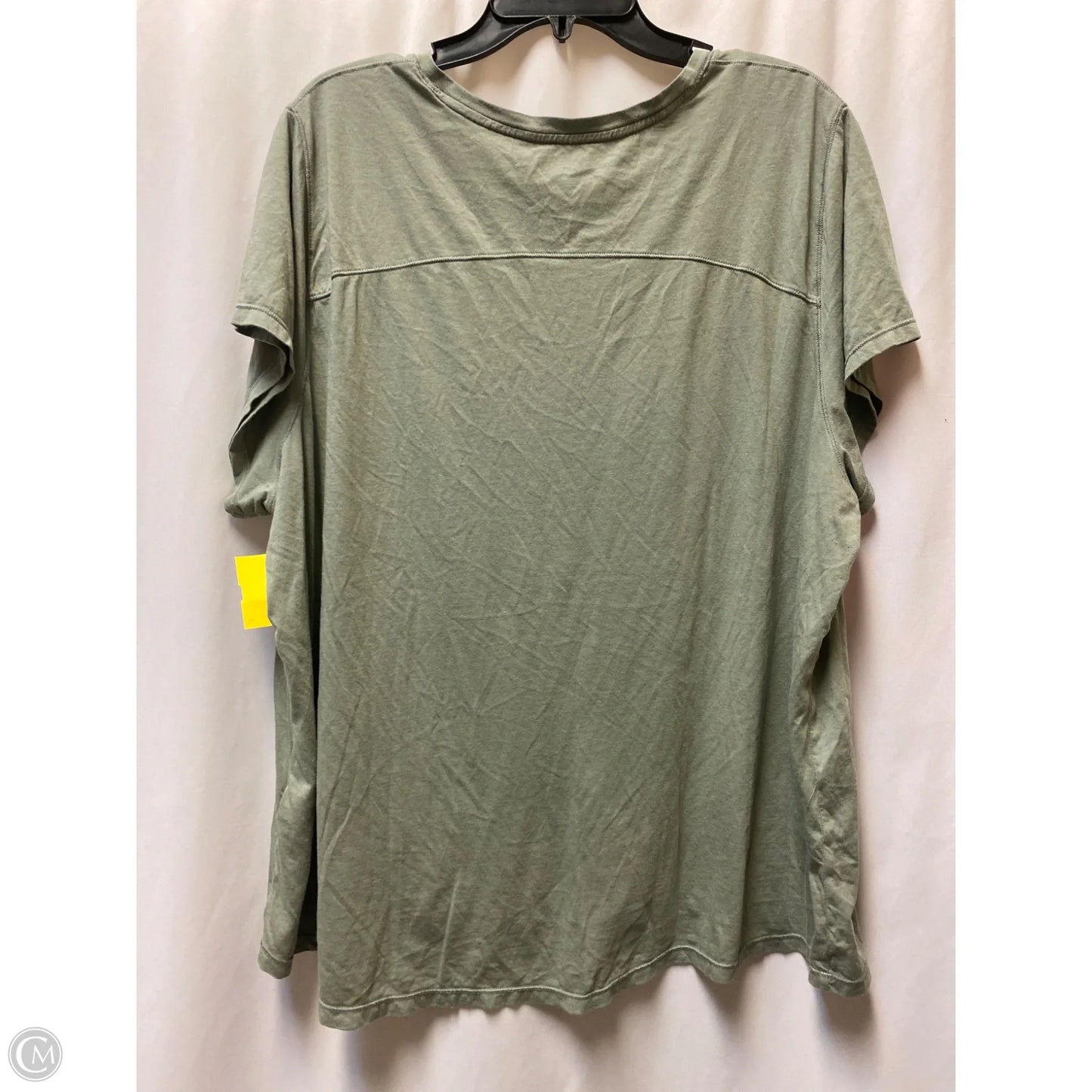 Top Short Sleeve By Calvin Klein In Green, Size: 3x