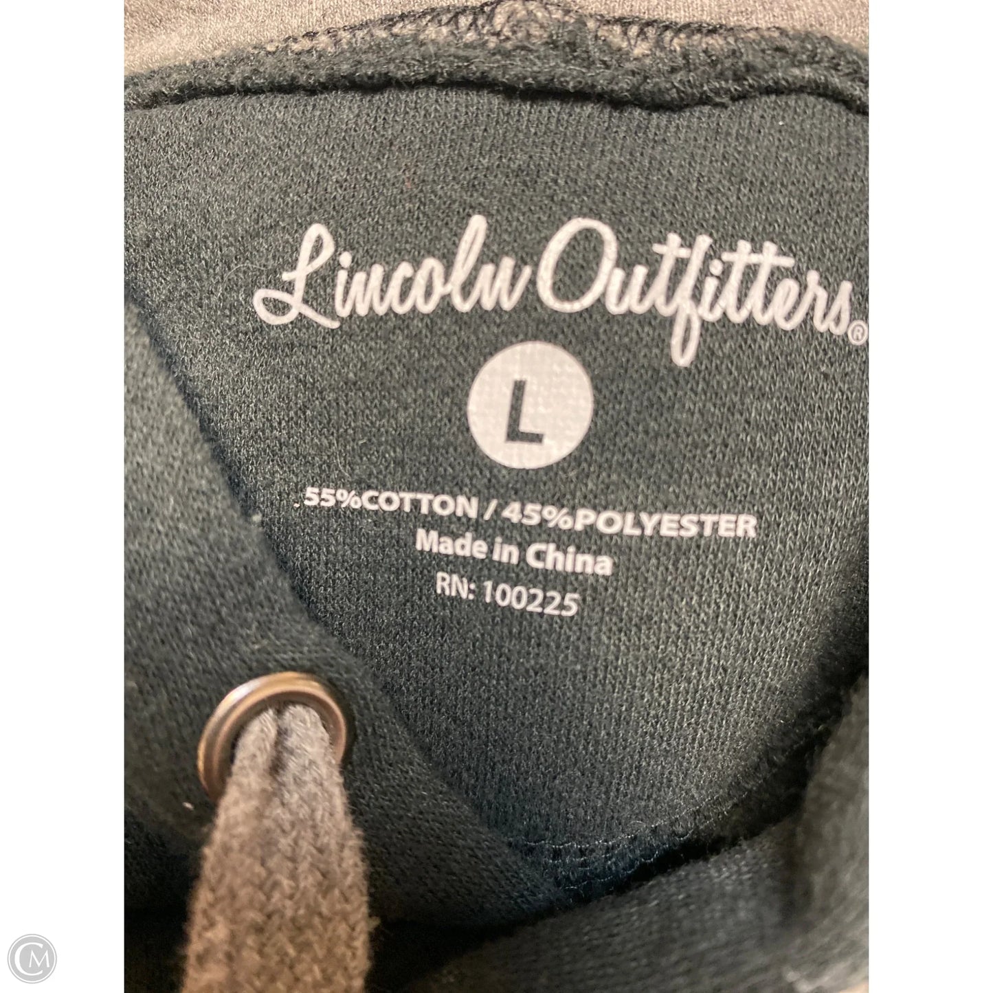 Sweatshirt Hoodie By Clothes Mentor In Black, Size: L