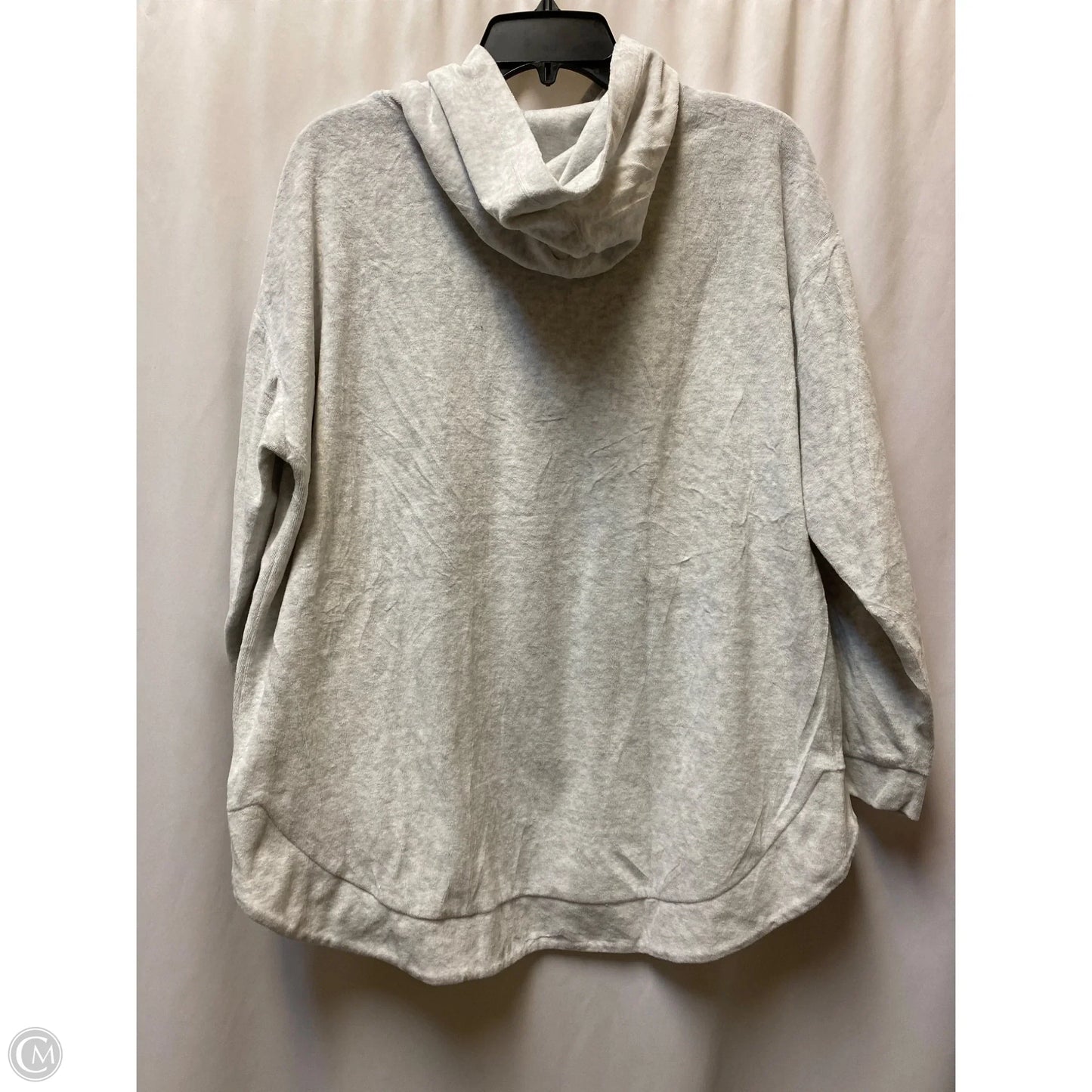 Sweatshirt Hoodie By Clothes Mentor In Grey, Size: Xl