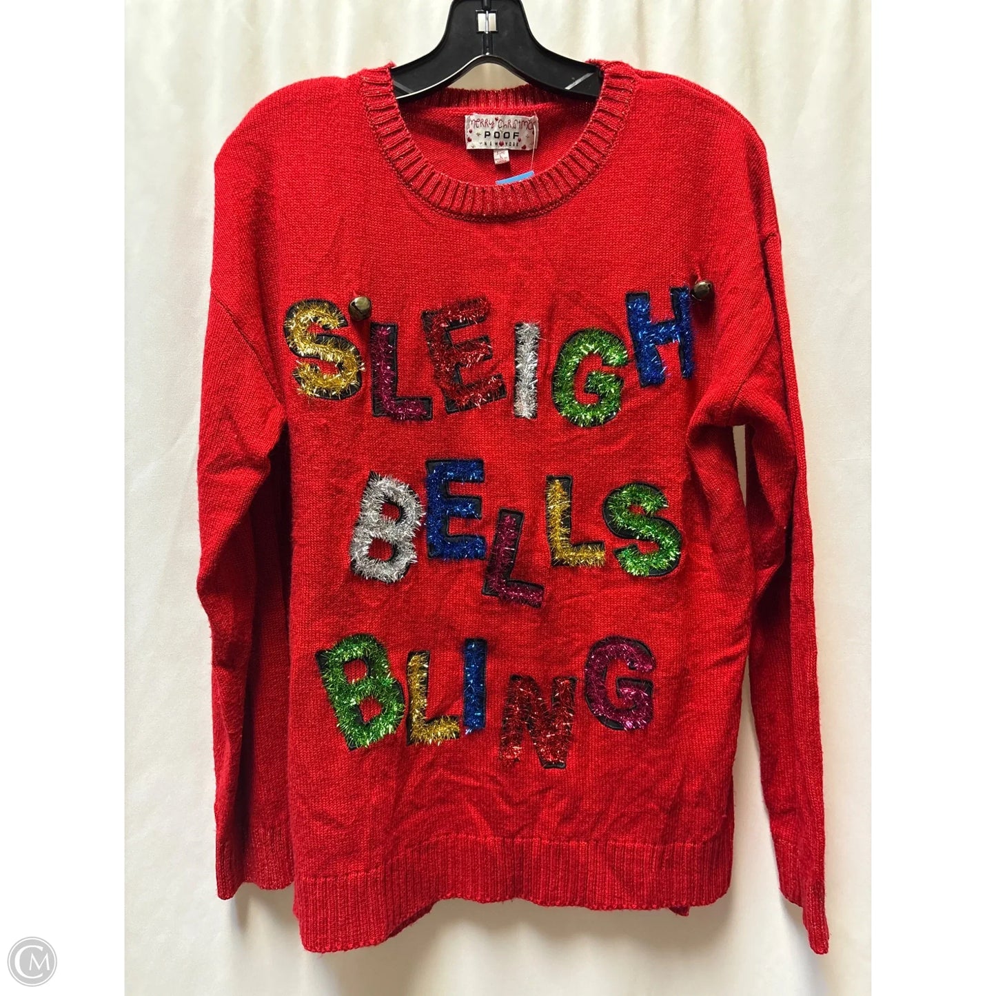 Sweater By Poof In Red, Size: L