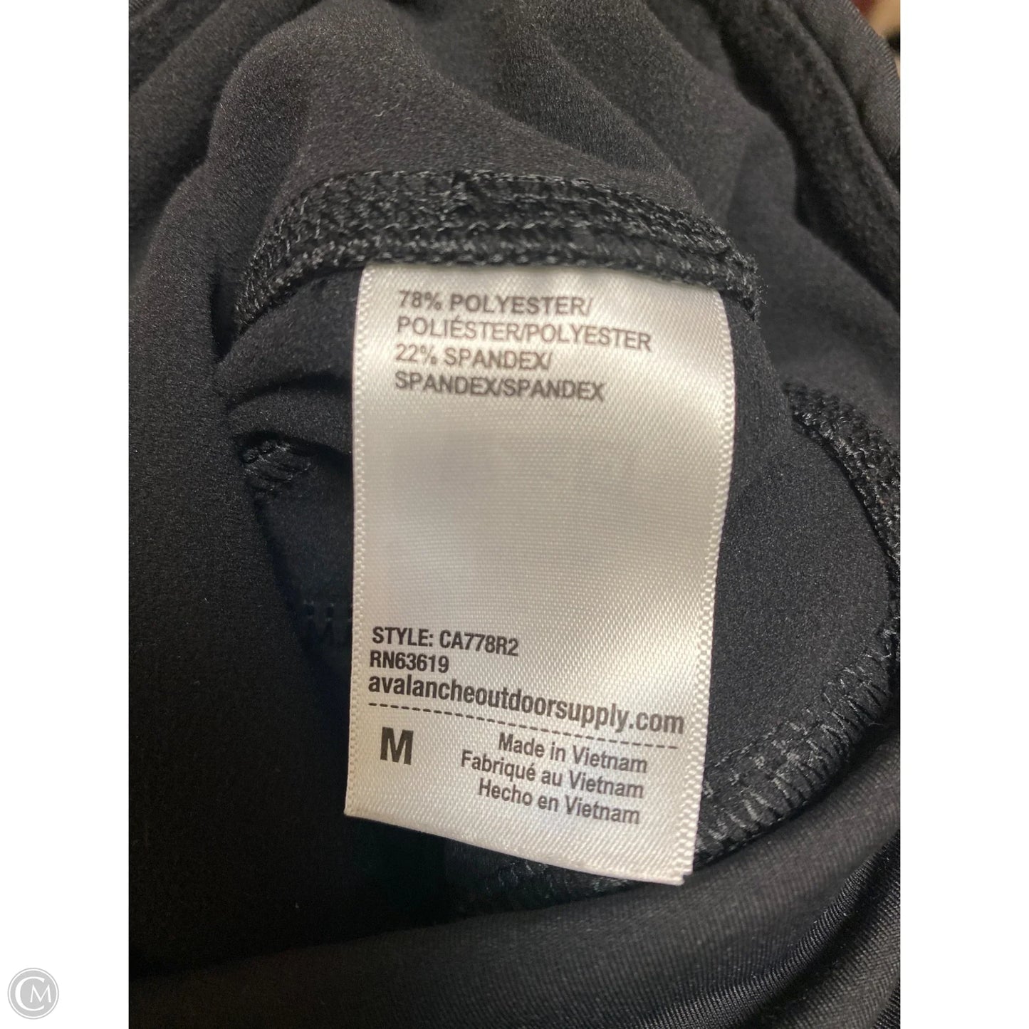 Athletic Leggings By Avalanche In Black, Size: M