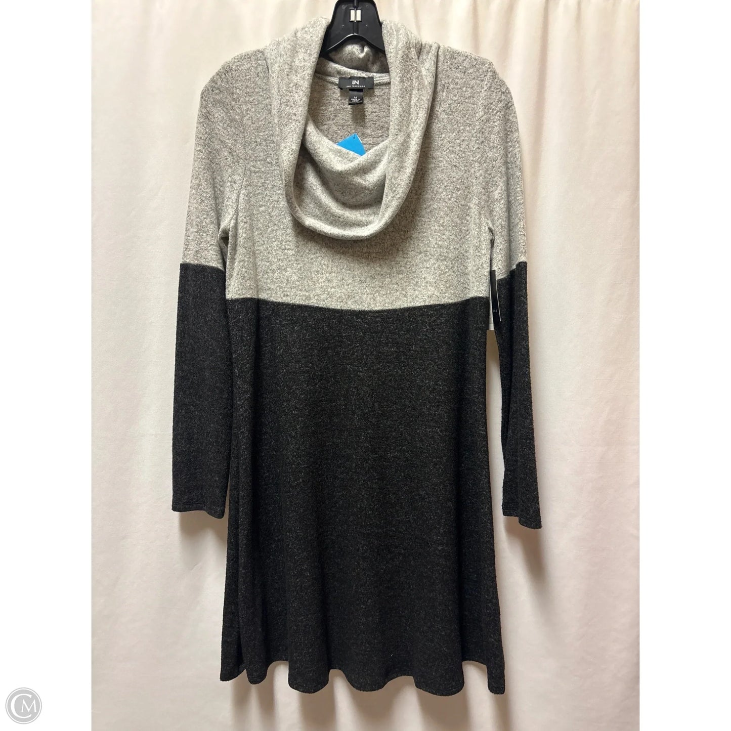 Dress Casual Midi By In Sanfrancisco In Grey, Size: M