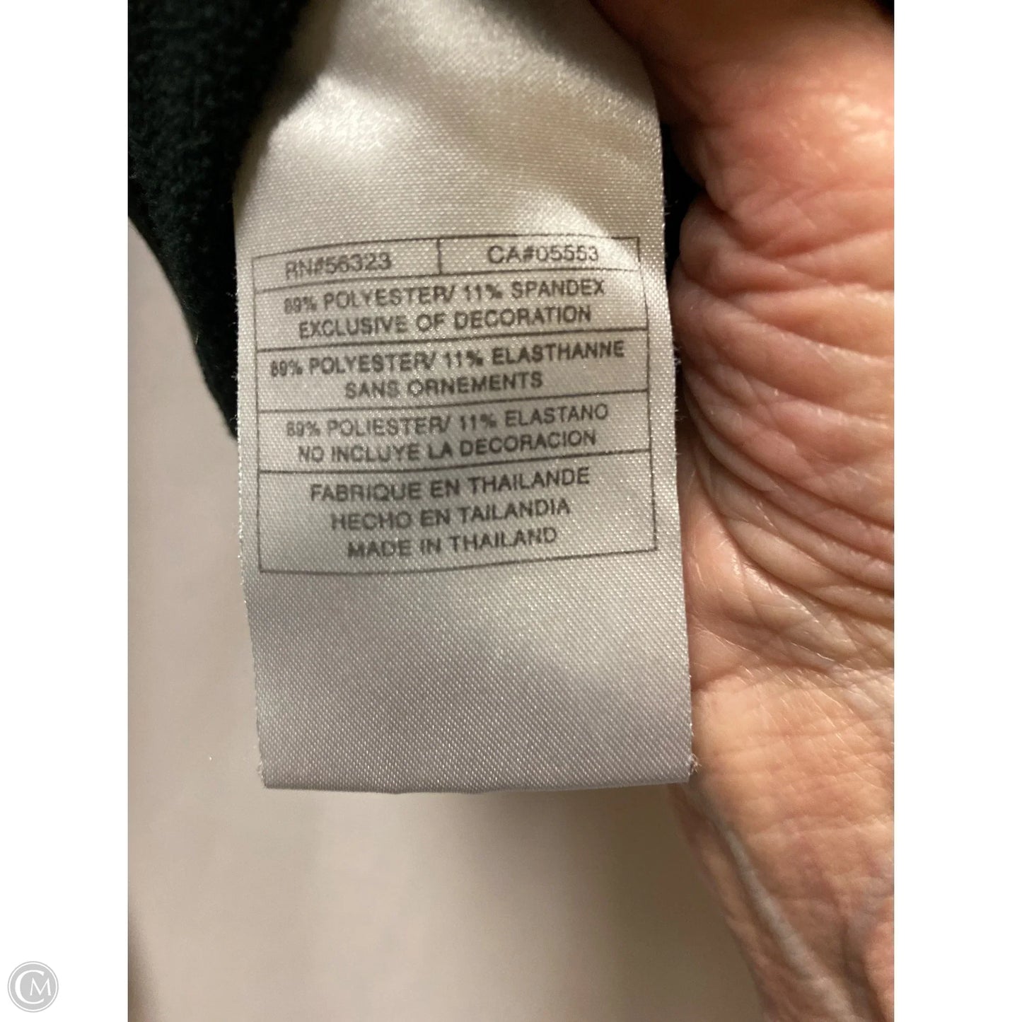 Athletic Top Long Sleeve Crewneck By Nike In Black, Size: M