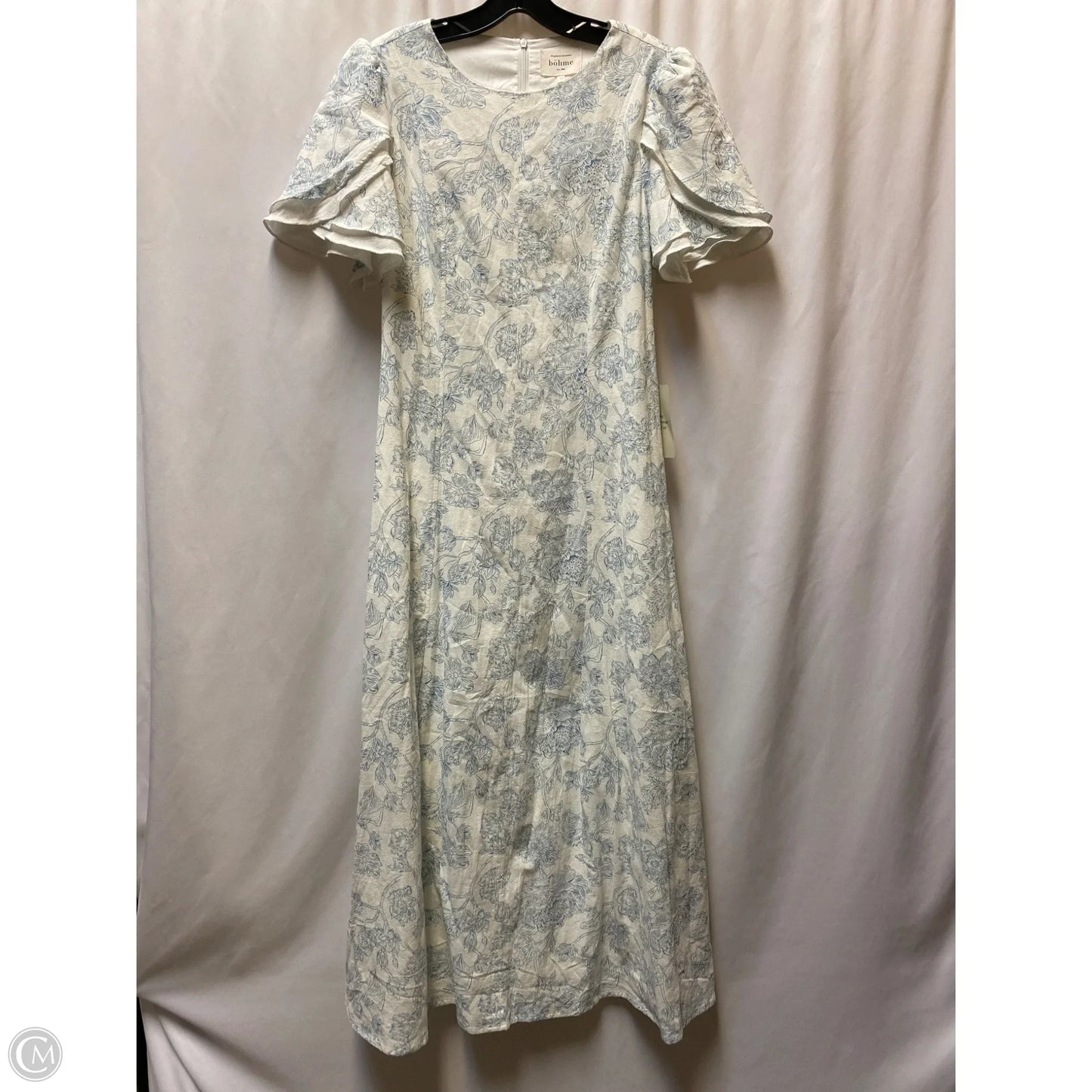 Dress Casual Maxi By Bohme In Blue & White, Size: L