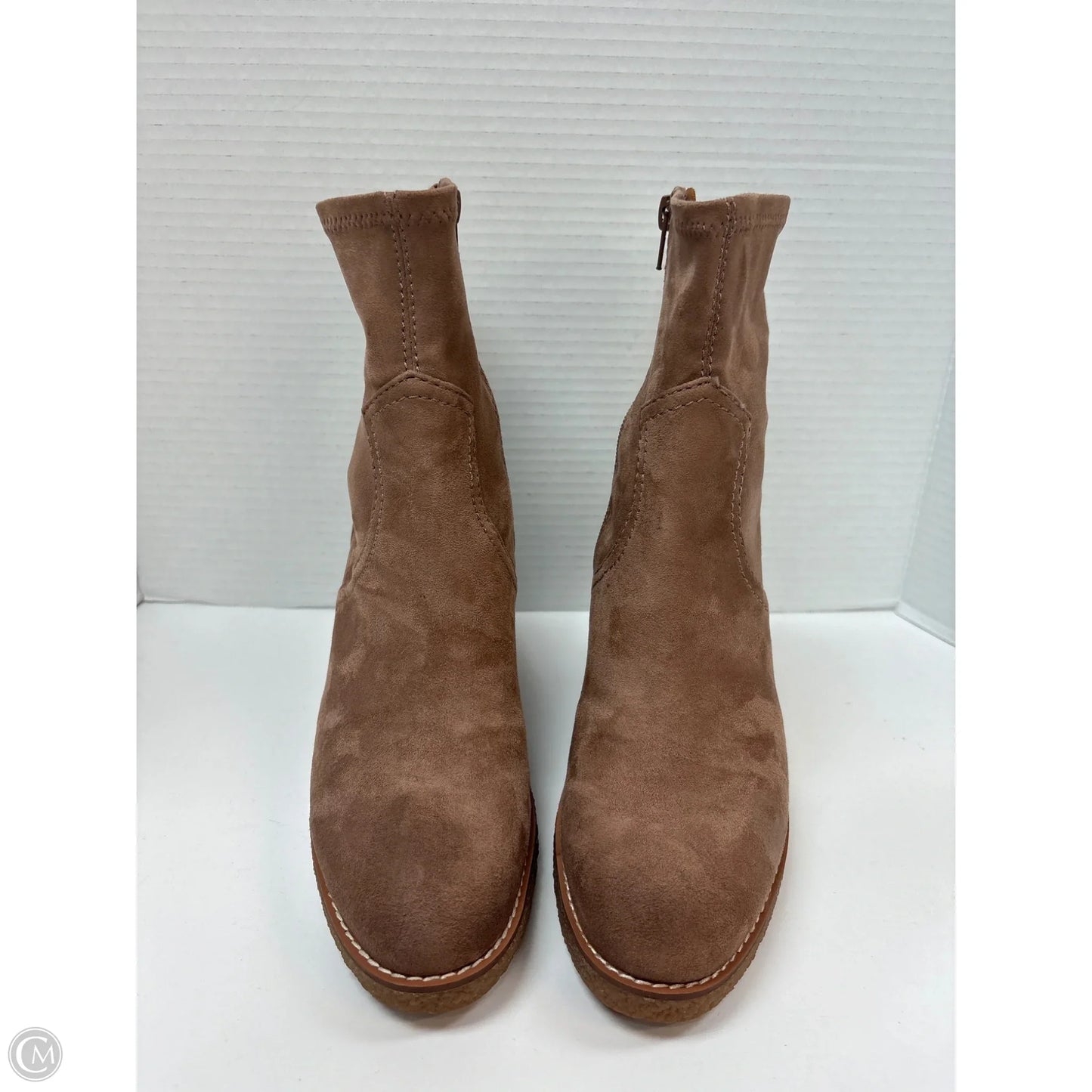 Boots Ankle Heels By Zodiac In Brown, Size: 8