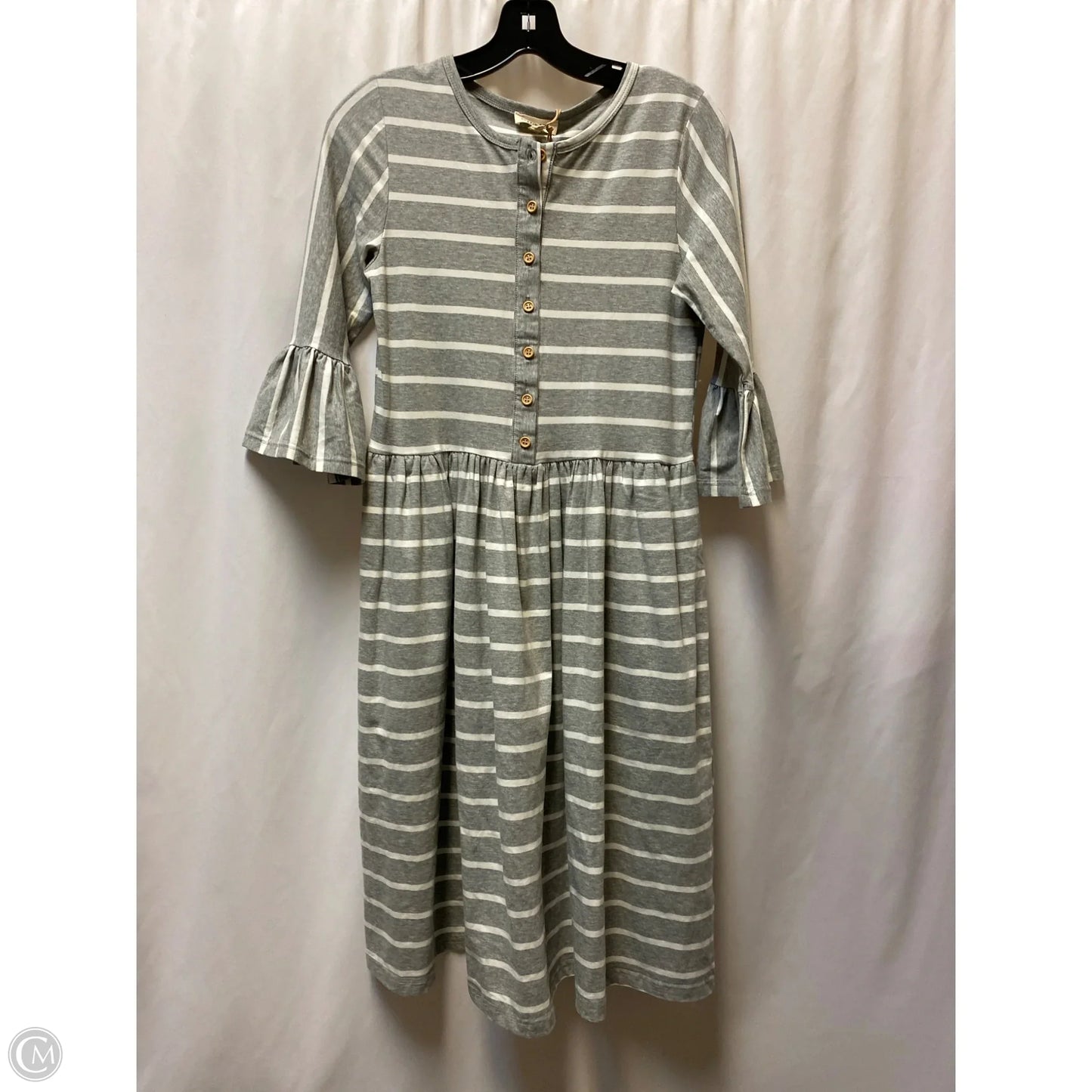 Dress Casual Midi By Clothes Mentor In Grey, Size: S