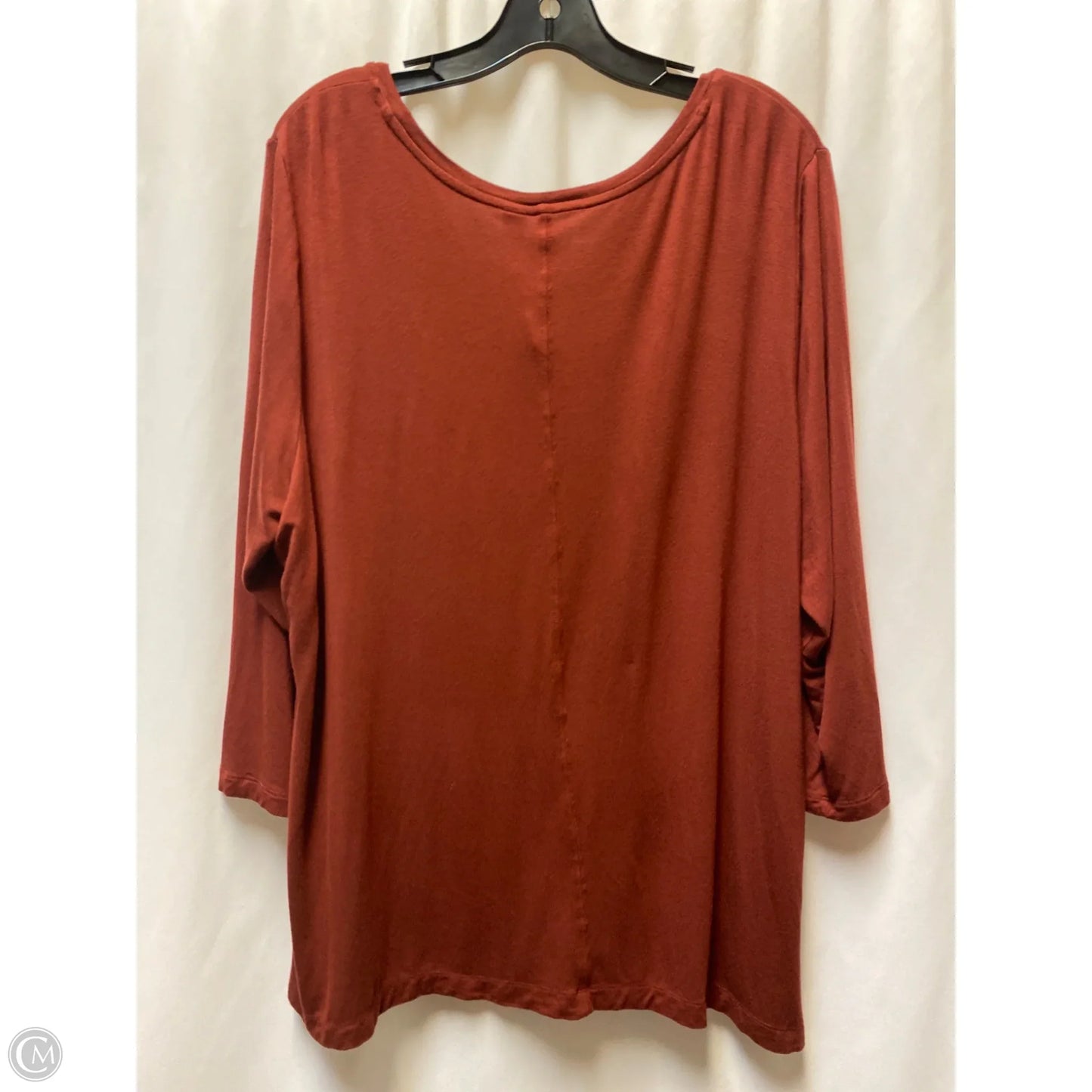 Top Long Sleeve By Cato In Copper, Size: 3x