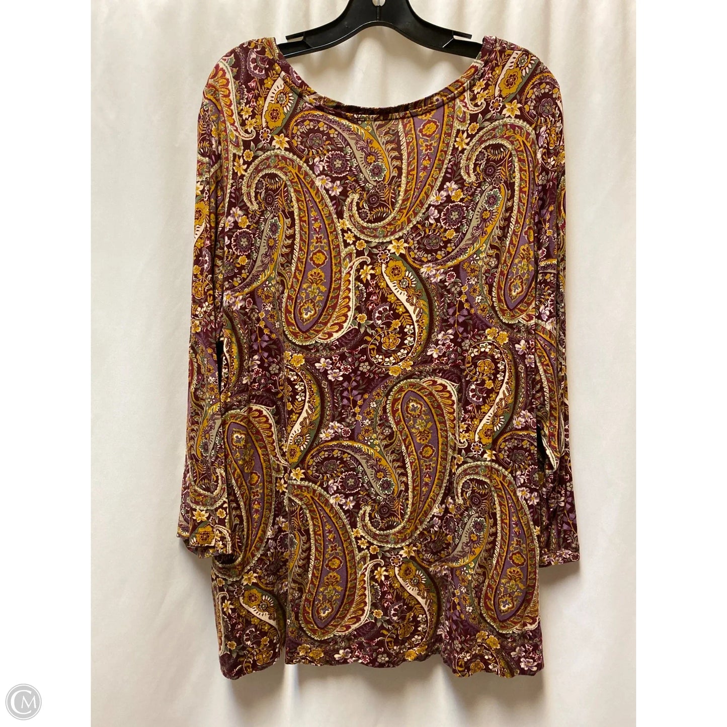 Top Long Sleeve By Cato In Purple, Size: 3x