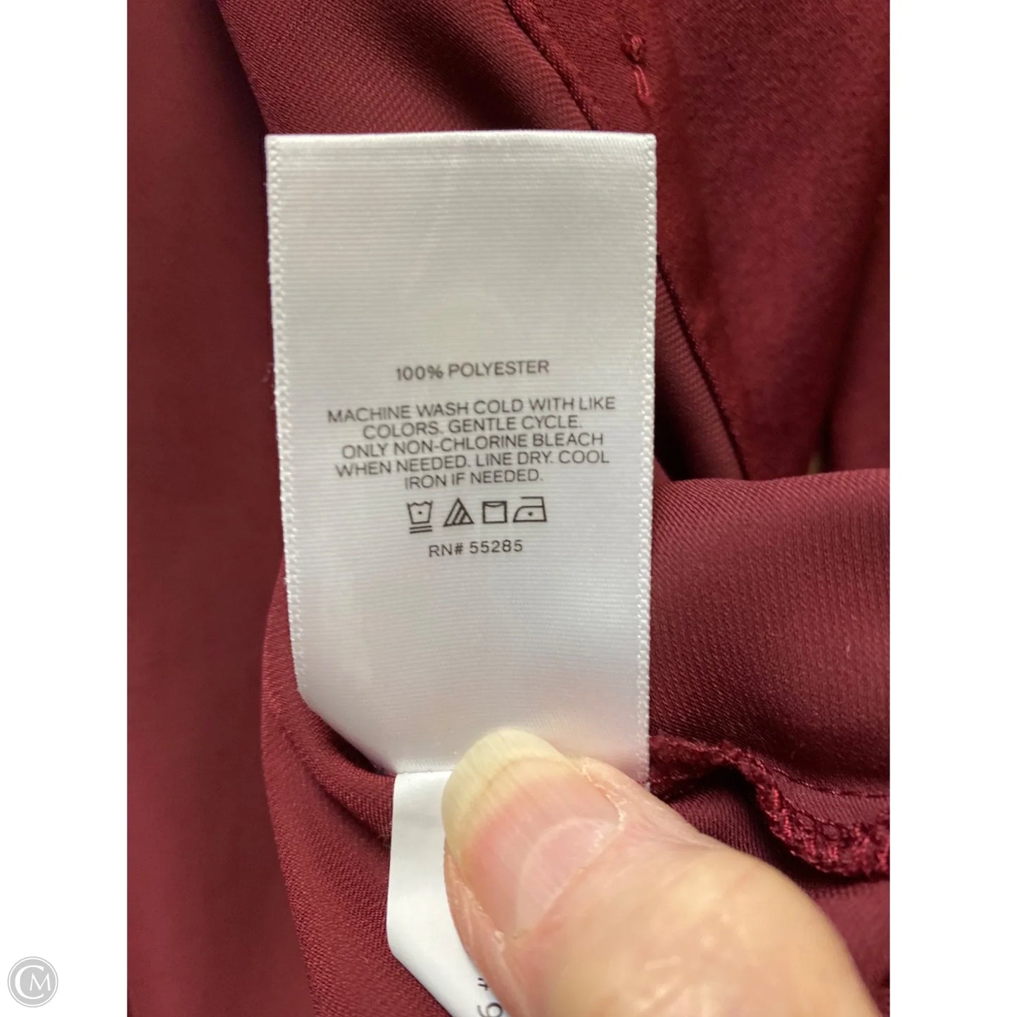 Top Long Sleeve By Express In Maroon, Size: S