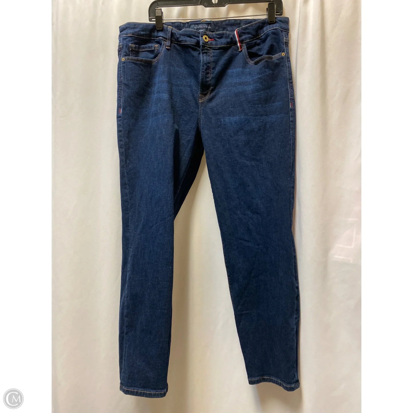 Jeans Straight By Tommy Hilfiger In Blue Denim, Size: 16