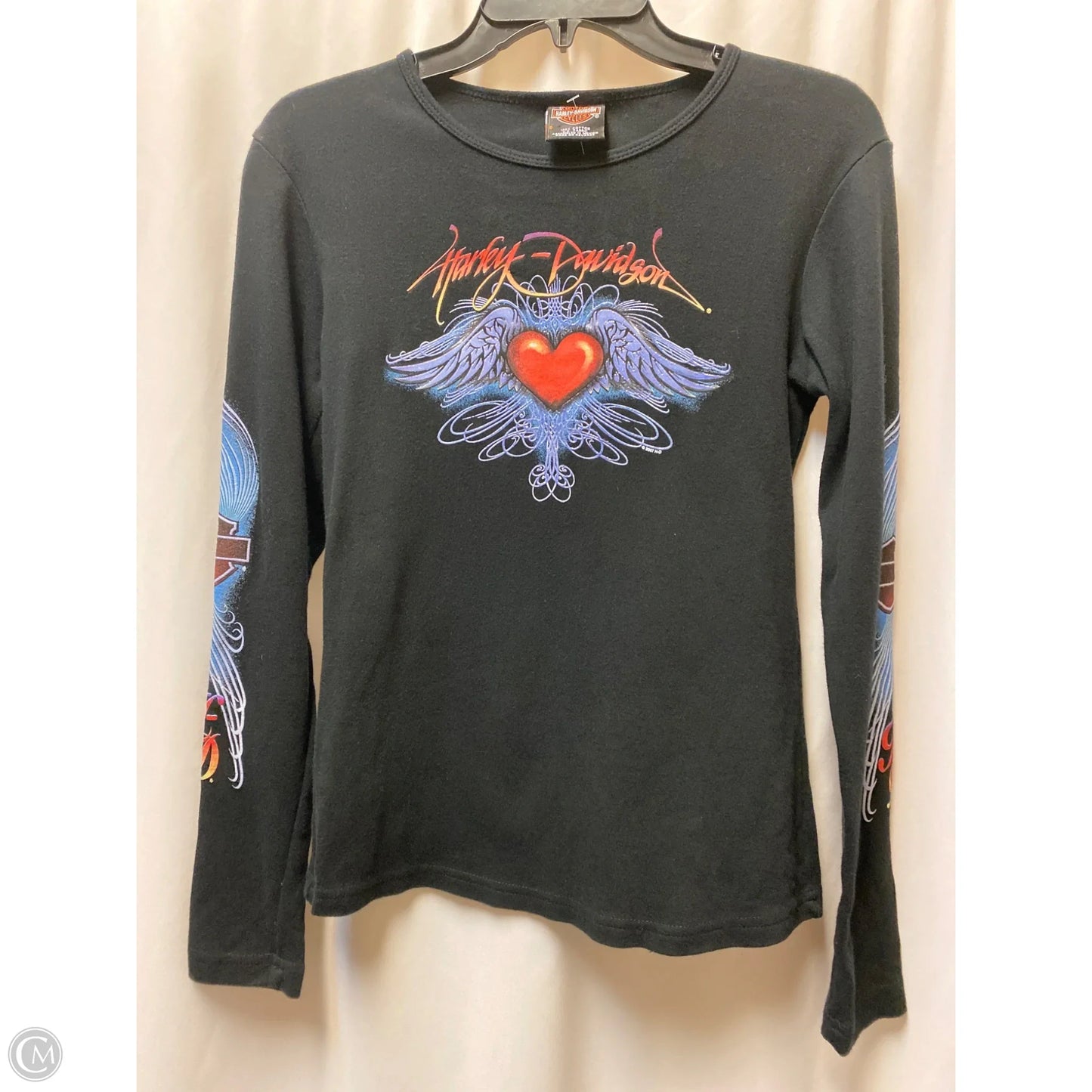 Top Long Sleeve By Harley Davidson In Black, Size: S