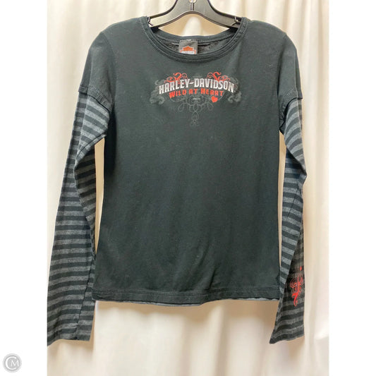 Top Long Sleeve By Harley Davidson In Black, Size: S