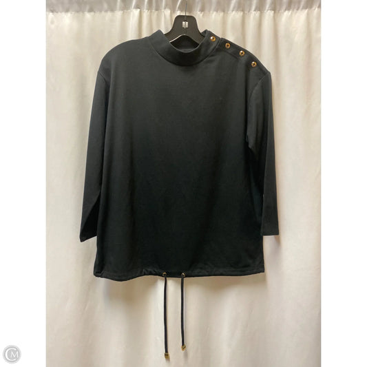 Top Long Sleeve By Chicos In Black, Size: S
