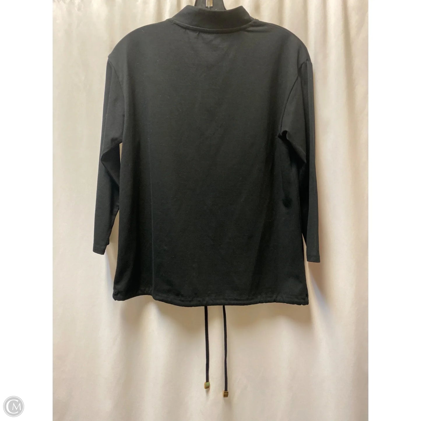 Top Long Sleeve By Chicos In Black, Size: S