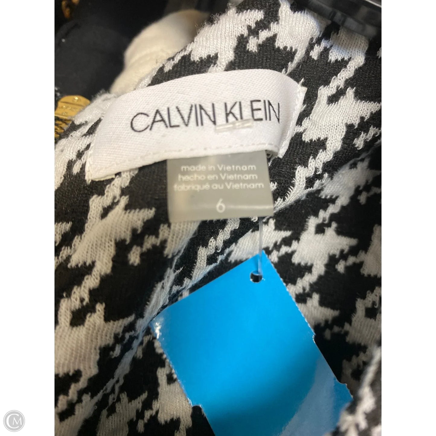 Dress Casual Maxi By Calvin Klein In Black & White, Size: S