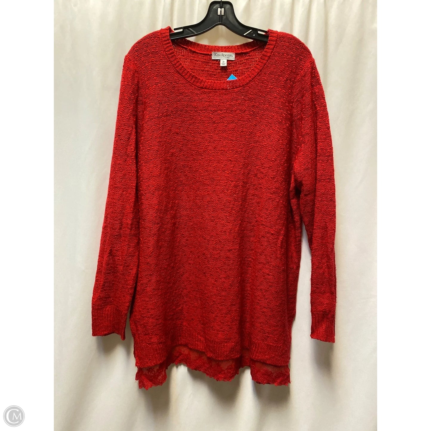 Sweater By Kim Rogers In Red, Size: 2x