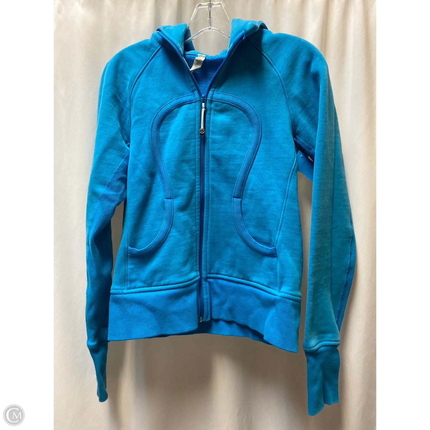 Athletic Sweatshirt Hoodie By Lululemon In Blue, Size: 6