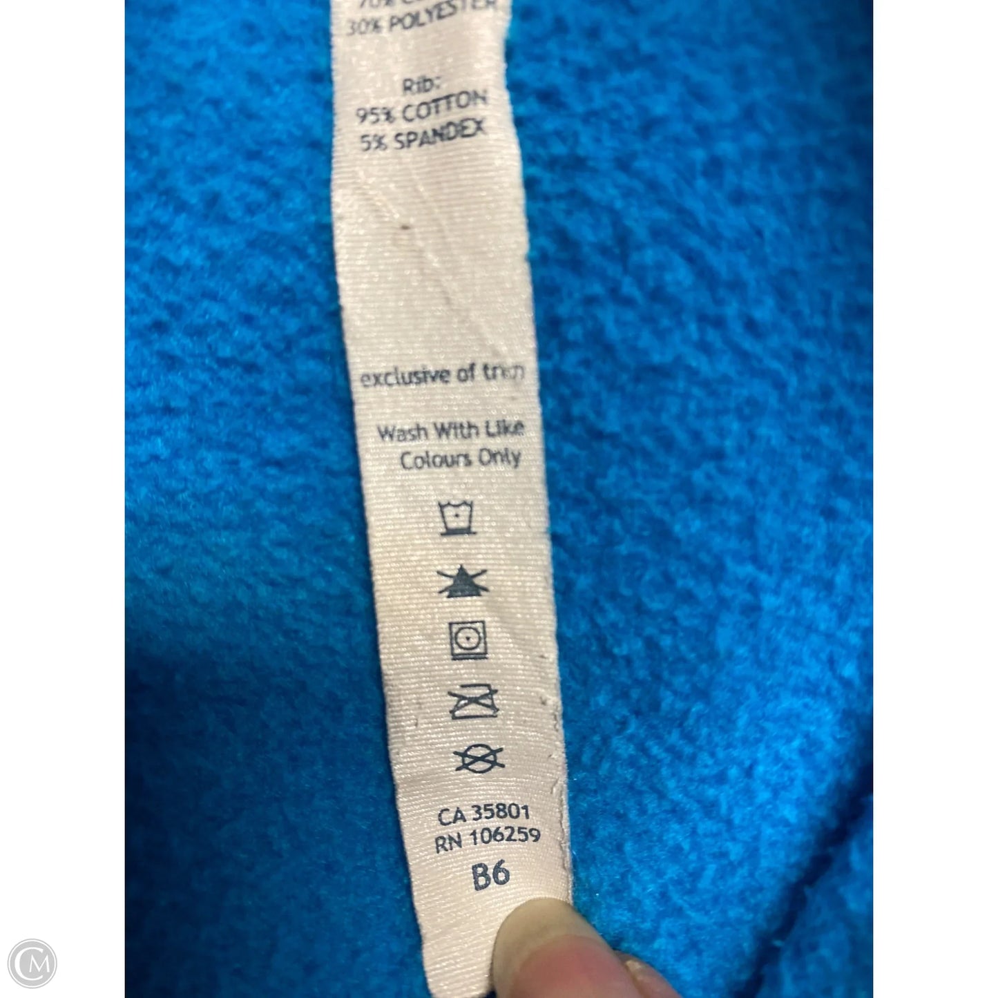 Athletic Sweatshirt Hoodie By Lululemon In Blue, Size: 6