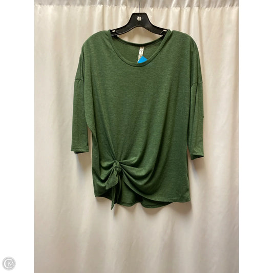 Top Long Sleeve By Perseption Concept In Green, Size: S