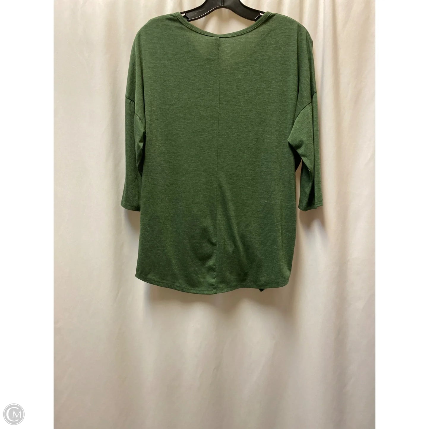 Top Long Sleeve By Perseption Concept In Green, Size: S