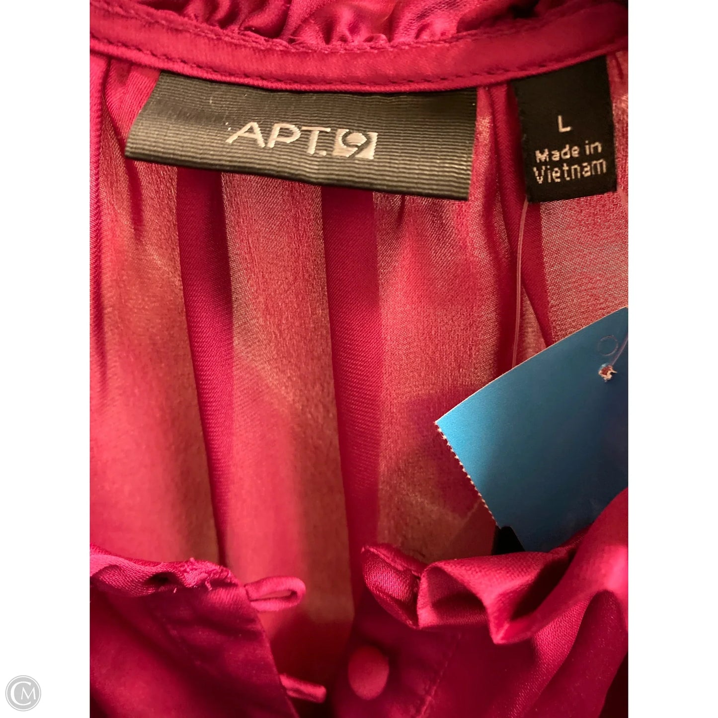 Top Short Sleeve By Apt 9 In Pink, Size: L