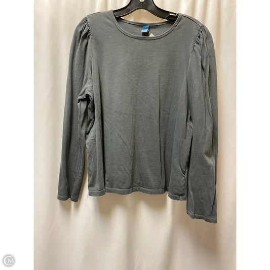 Top Long Sleeve By Old Navy In Grey, Size: L