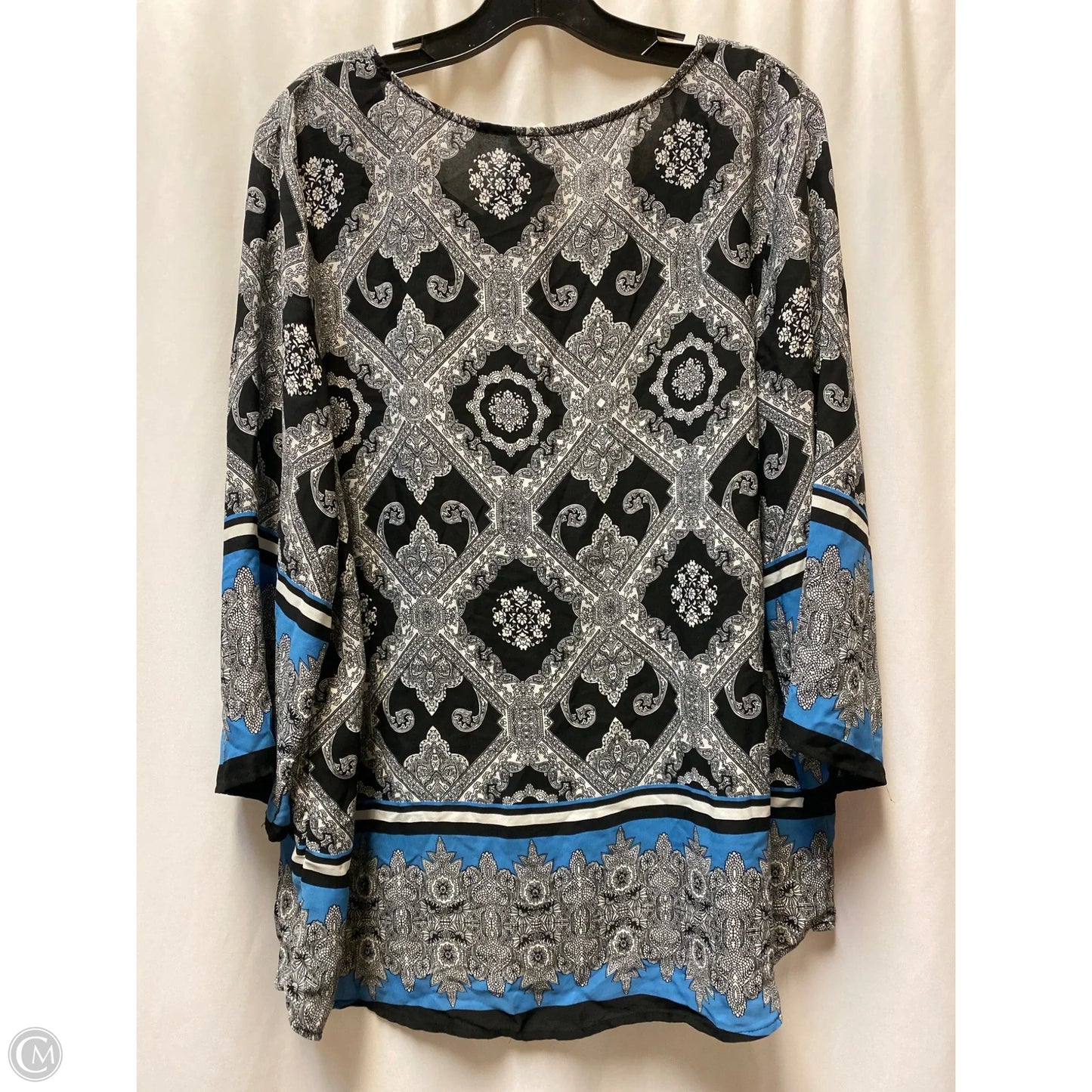 Top Long Sleeve By Cato In Black, Size: Xl