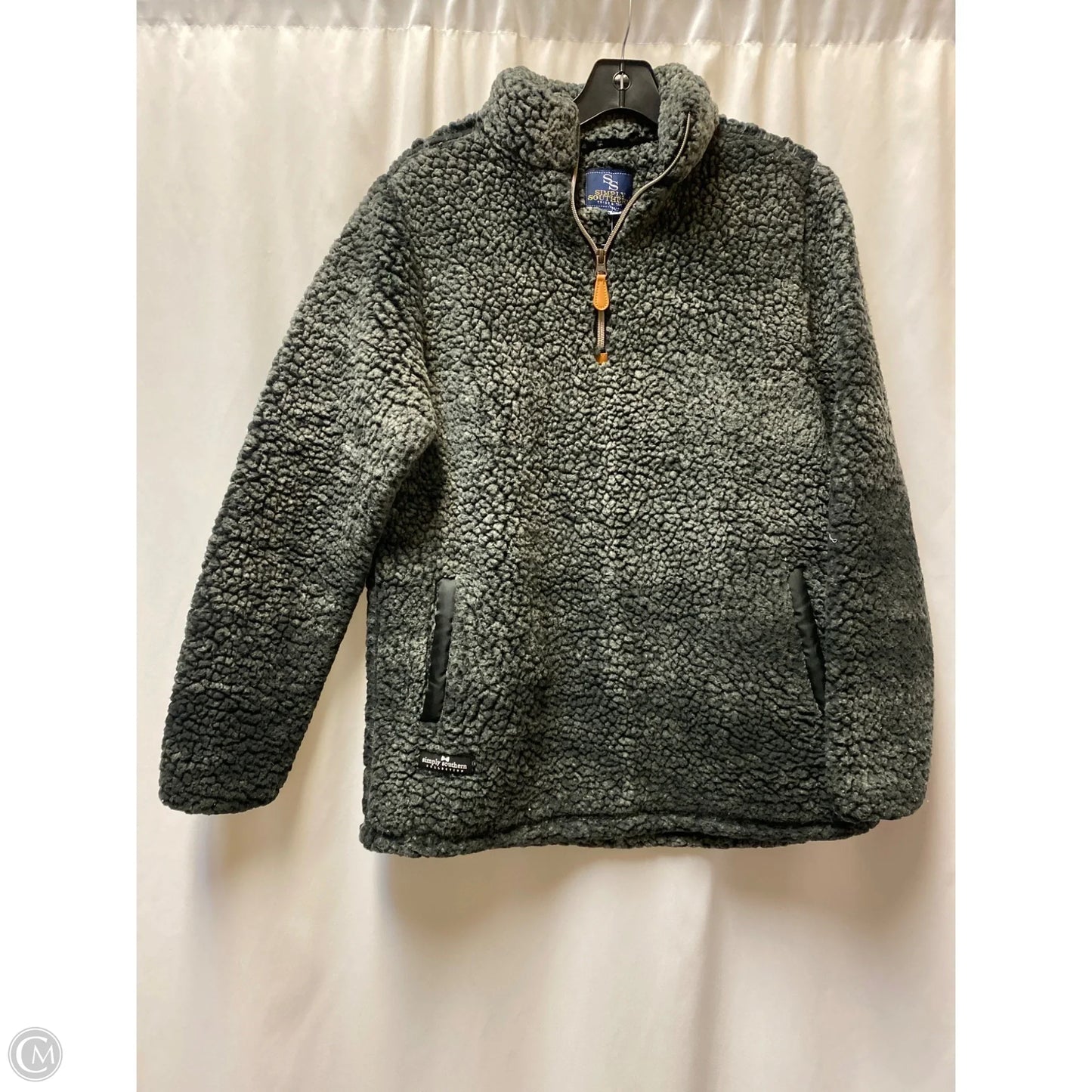 Jacket Faux Fur & Sherpa By Simply Southern In Grey, Size: M