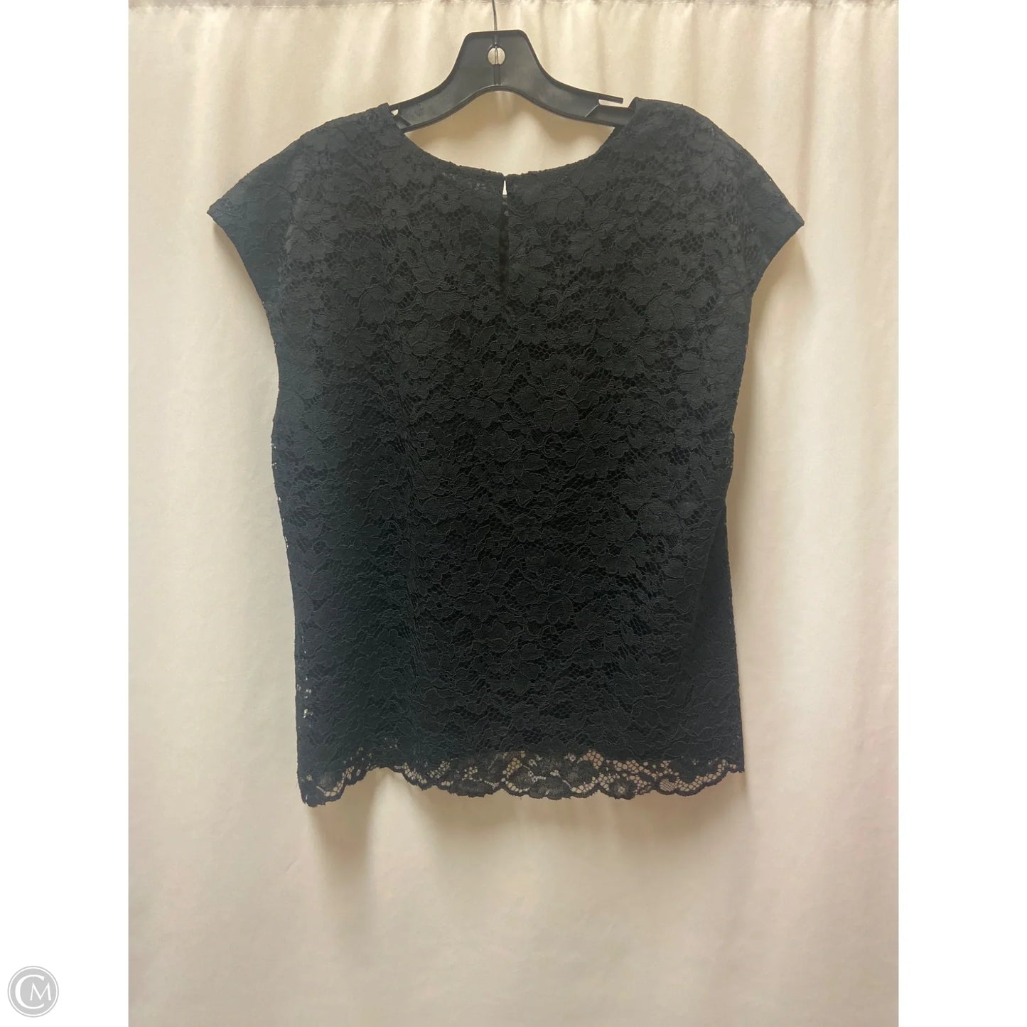 Top Short Sleeve By Express In Black, Size: Xl