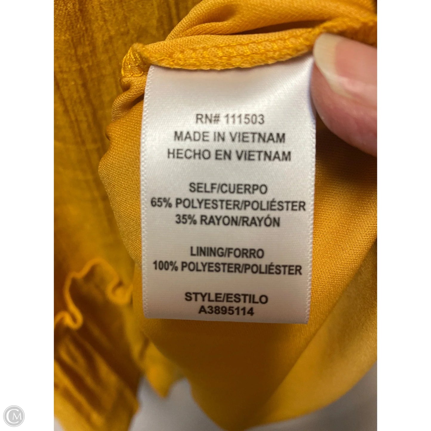 Dress Casual Maxi By As U Wish In Yellow, Size: M