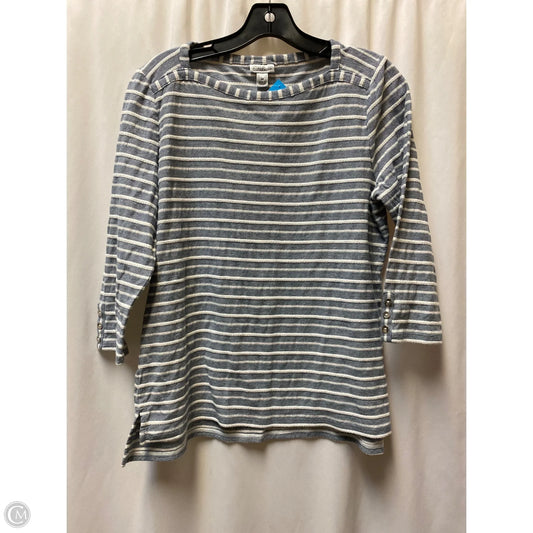 Top 3/4 Sleeve By Croft And Barrow In Blue, Size: M